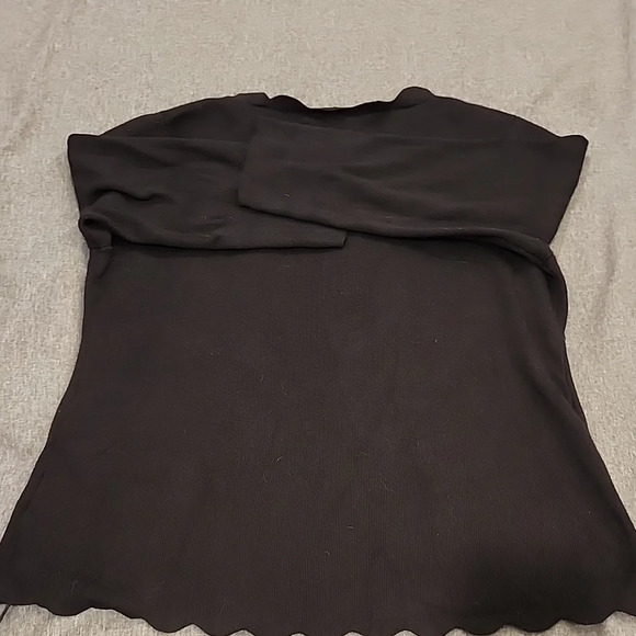 Cable & gauge black scalloped  3/4 Sleeve sweater size XL! - Picture 6 of 6